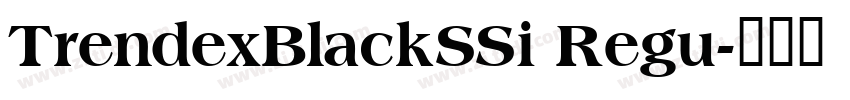 TrendexBlackSSi Regu字体转换